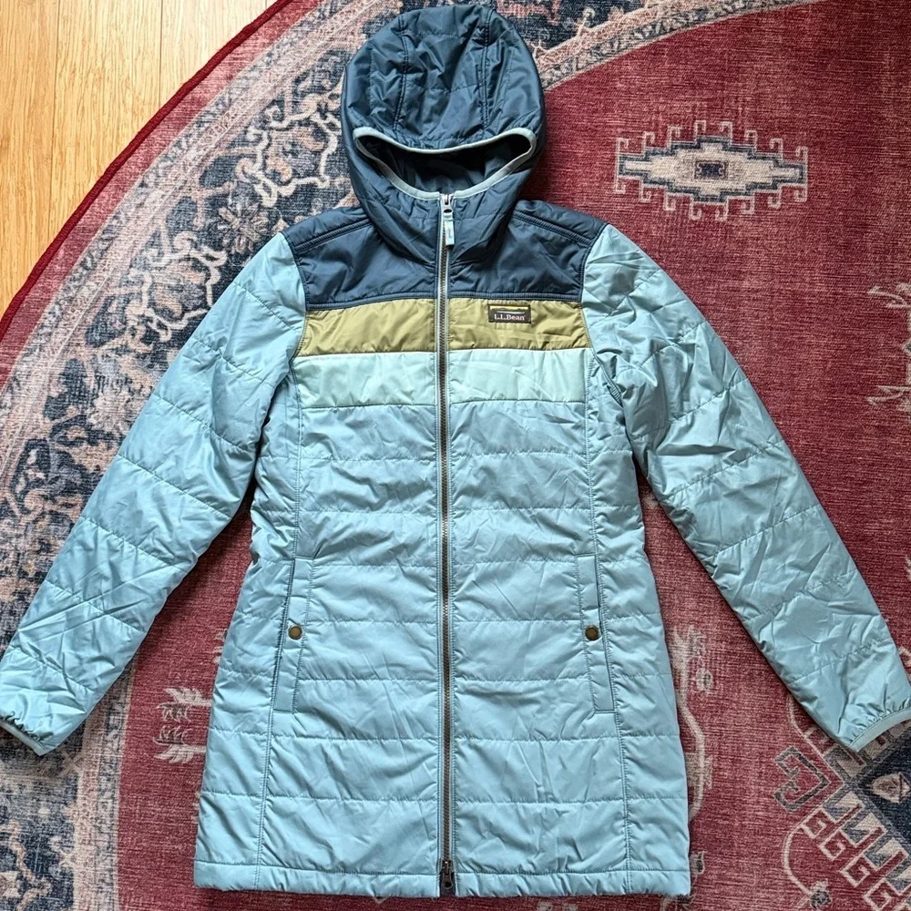 L.L.BEAN Mountain Classic Colorblock Puffer Jacket NWT Size XS - Picture 2 of 16
